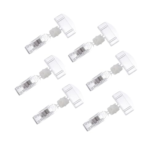 Beaupretty 6個 アクリル製値札ホルダー 軽量ポータブル広告クリップ シンプルデザイン卓上ラベルスタンド店舗用