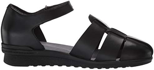 Aravon womens Josie Two Piece Ballet Flat, Black Smooth, 11 Wide US | Image 5