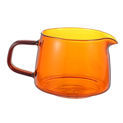 HOLIDYOYO 1pc Coffee Set Coffee Pot Wine Mugs Clear Whiskey Cups Water Cup Clear Espresso Cups Hot Liquid Pitcher Portable Coffee Mug Coffee Syrup Jar - Resisting Cup Coffee Cup Glass Yellow