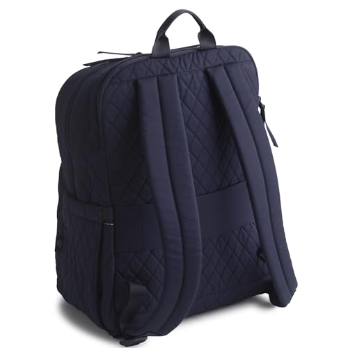Image of Vera Bradley Women's Premium Cotton Large Bancroft Backpack, Peacoat, One Size
