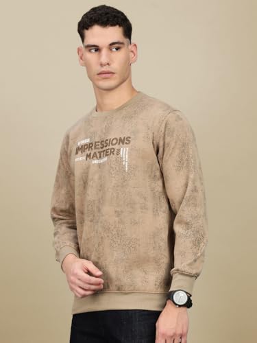 Image of Lux Nitro Men's Premium Fleece Sweatshirt | High Density HD Print | Soft & Warm Winter Wear | Stylish Casual Round Neck Pullover for Daily Use