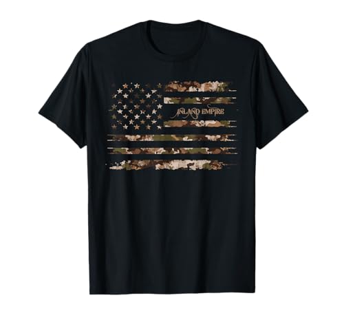 Inland Empire California Southern California Camo Distressed T-Shirt