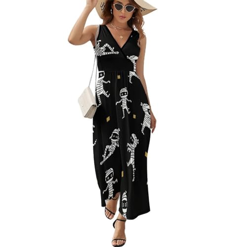 Robe longue d'été sans manches coupe maxi fluide pour une liberté de mouvement totale au soleil