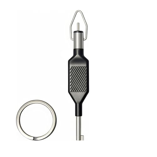 MALTERZER Universal Standard Hand Cuffs Key with Detachable Keyring,Pocket Tactical Universal Hand Cuffs Keys for All Standard Series of Hand Cuffs (2, Sliver)