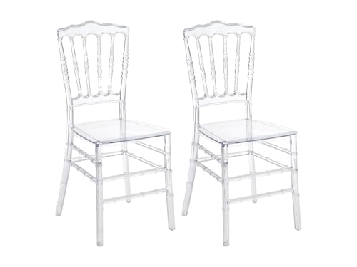 Vente-unique - Lot de 2 chaises en Polycarbonate - Cristal - AMBELON - Salle à Manger