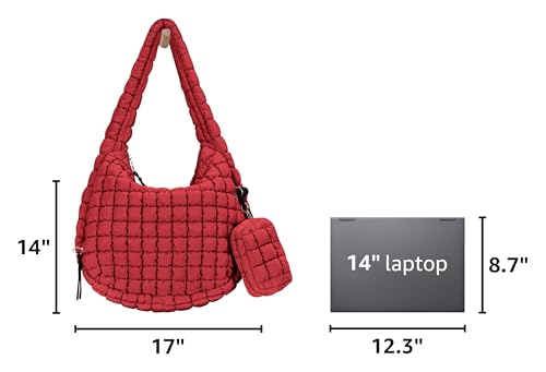 Image of GASSDA Puffer Tote Bag for Women Large Quilted Puffy Lightweight Carryall Crossbody Tote Bag for Women
