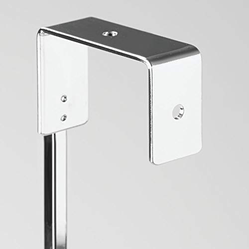 Idesign York Metal Over The Shower Door Towel Rack, Hooks For Master, Guest, Kids' Bathroom, 4.75" X 17.75" X 22.5", Chrome #TOP4