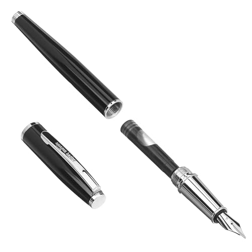 Image of Amazon Basics Refillable Fountain Pen with Smooth Writing, Fine Point Nib, Black Ink
