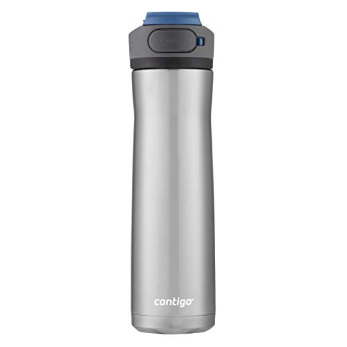 Image of Contigo Cortland Chill 2.0, 24oz., Stainless Steel Water Bottle with AUTOSEAL Lid, Steel /Blue Corn