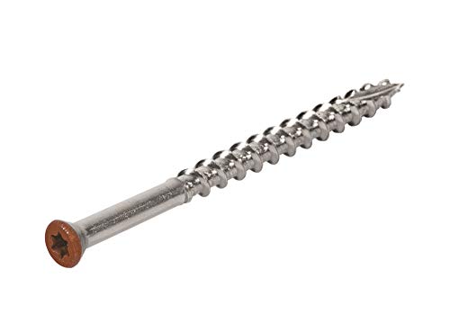 Vis de pont inoxydable 305 marron Colormatch Deckwise T15 de 2,5 cm