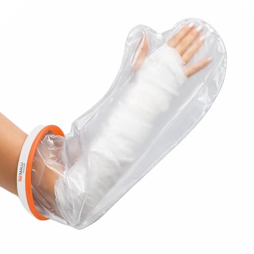 MALU HEALTHCARE 100% Waterproof Arm Cast Cover for Shower & Bath | Resuable Adult Cast Protector | Cast Covers for Shower Arm | Waterproof Shield for Showering After Surgery