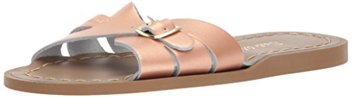 Salt Water Sandals by Hoy Shoe Girl's Salt Water Classic Slide Flat Sandal, Rose Gold, 6 W8 M US Big Kid