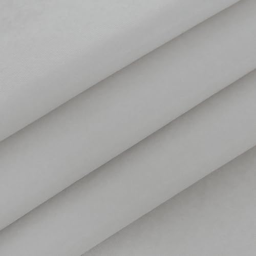 NLMUVW Vinyl Tablecloth with Flannel Backing for Rectangle Table, PVC Table Cloth Waterproof Wipe Clean Table Cover for Dining Party Camping Outdoor, Light Grey, 60 X 84 Inch