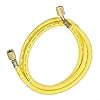 Bulevisiter Charging Hose 1.5M with 1/4 SAE Thread, 800 PSI Working Pressure, Rubber Hose for AC Refrigeration, Yellow #1