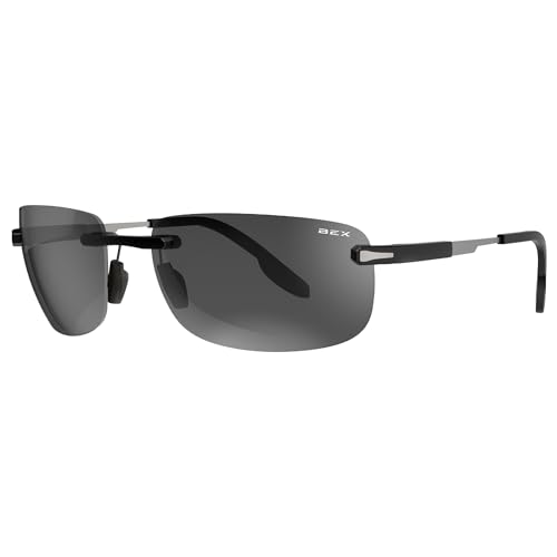 BEX Brackley X Rimless Polarized Sport Sunglasses (BLACK/GRAY)