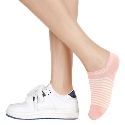Image of Benefeet Sox Cute No Show Socks for Women Low Cut Socks for Girls Liner Invisible Socks Cotton Flat Boat Loafer Socks