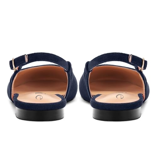 Women's Flats Round Toe Slingback Flats Shoes Comfortable Slip on Casual Ballet Flats for Women Dressy4