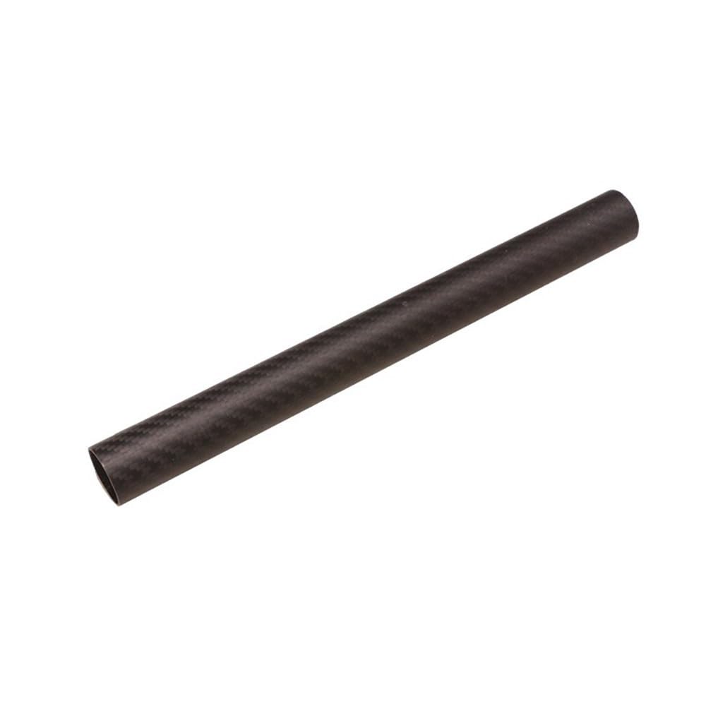 Lot de 2 tubes droits en fibre sergée mate de 500 mm, épaisseur de paroi de 1,5 mm, tube en carbone 3K résistant au vieillissement(12x9mm)