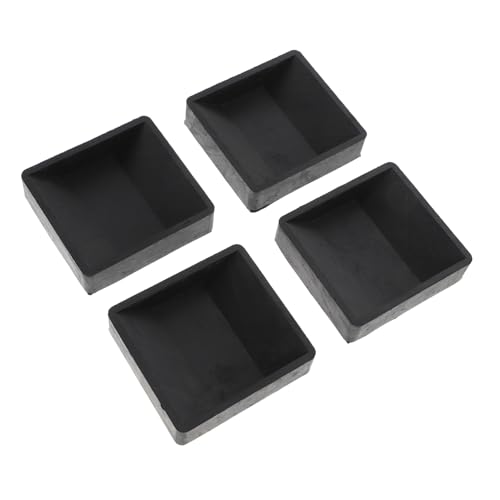 KOCKSHION 4個 キャスターストッパー 脚輪固定ゴム製ストッパー 耐摩耗 防音ベッドチェア用滑り止めパッド ブラック