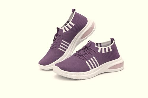 Image of Women's Lace-Up Walking Shoes | Lightweight Breathable Mesh Sneakers | Cushioned Sole Casual Shoes Travel