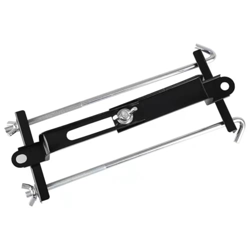 Universal Premium Adjustable Battery Hold Down for Tray Adjustable Battery Crossbar with J Bolt Fit for Cars SUV Good Contact Corrosion Resistance (9 Inches / 23cm Bolts)
