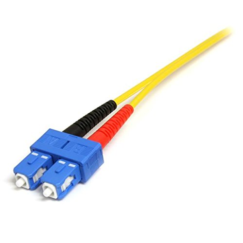 Câble patch à fibre optique duplex monomode 1 m LC - SC jaune à faible perte