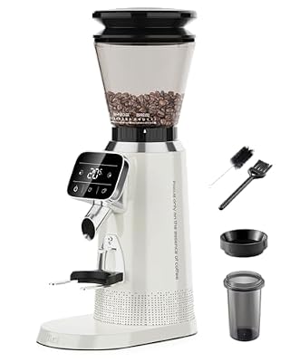 Tuni G2 Conical Burr Coffee Grinder with 70 Grind Settings, Ivory