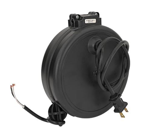 20FT CORD REEL (SVT) Retracting Reel, 2 Conductor, 18 Gauge, Extends to 20 FT Feet