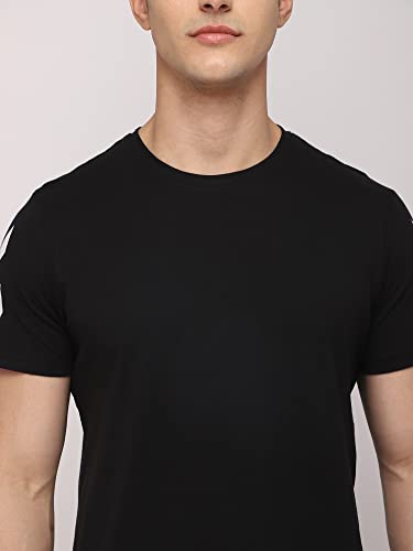 Image of hummel Legacy Round Neck Cotton Rich Half Sleeve Solid Regular fit Cottonpoly T-Shirt for Men Comfortable Soft Breathable Fabric Stretchable for Everyday Use Ideal for Casualwear