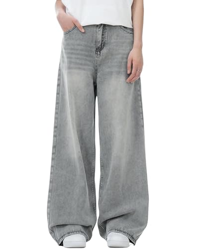 Y2k Baggy Jeans Men Women Wide Leg Grey Skater Jeans Vintage Grunge Oversized Denim Pants Hip Hop Streetwear2