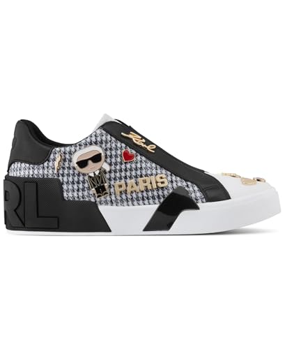 Image of Karl Lagerfeld Women's Mavise Slip on Sneaker with Pins