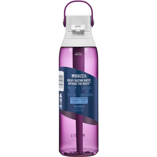 Brita 36390 Premium Water Filter Bottles, 26oz, Orchid (-)