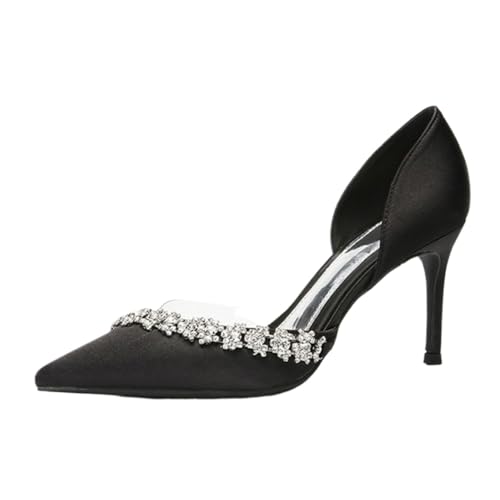Talons hauts épaisses en soie chaussures habillées mariage cérémonie femme