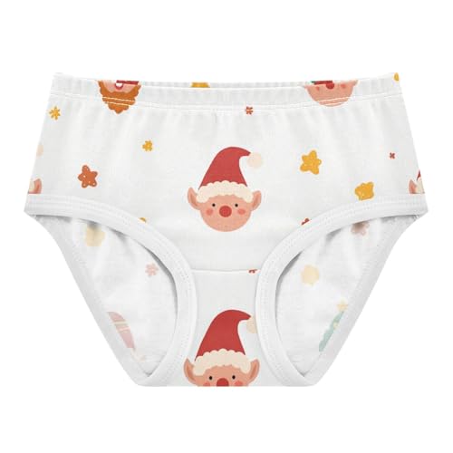 Christmas Elves All Seasons Girls' Panties Breathable Toddler Underwear for Toddler Girls in Sizes 2T,3T, 4T, 5T, 6Y and 8Y