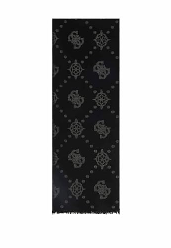  GUESS Sciarpa, 70 x 180 cm, Nero, Poliestere/Viscosa con Fibre Metalliche