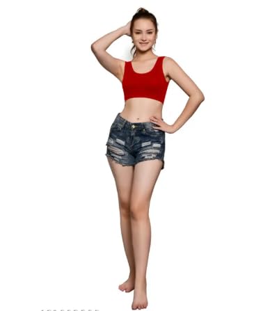Image of Girls Cotton Sports Bra, Non-Padded, Full Coverage, Regular Broad Strap, Pack of 3, Training Bra for Gym Yoga Workout