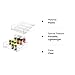 mDesign Plastic Bathroom Storage Organizer Shelf for Cabinet, Vanity, Countertop - Holds Vitamins, Supplements, Medicine Bottles, Nail Polish, Makeup - 4 Levels - Ligne Collection, 2 Pack, Clear