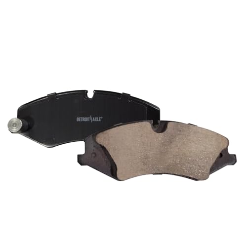 Image of Detroit Axle - Front Brake Pads for 2014-2017 Land Rover Range Rover, 2010-2017 Range Rover Sport, 2017 Discovery, 2010-2016 LR4, Ceramic Brake Pads w /Hardware Replacement