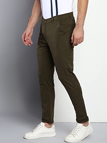 Aachall Men's Regular Casual Pants - Olive(32)4