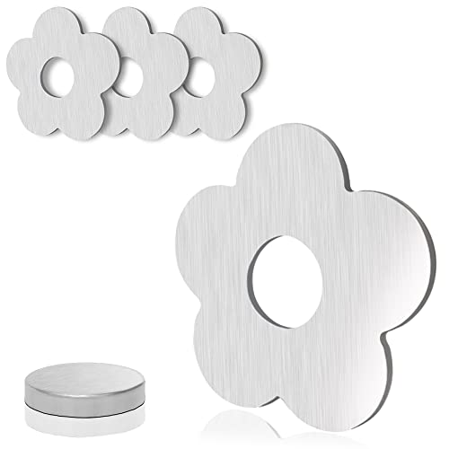 Aongray 4er Blume-Motive Tischdeckenbeschwerer,Magnetische Tischtuchgewichte aus Edelstahl Tischtuchklammer für Garten Drinnen draußen Tischtuchhalter Cover