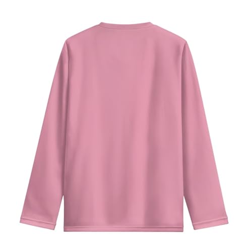 Image of Girls Long Sleeve Shirts Casual Crewneck Soft T-shirts for Girls 3-16 Years Old