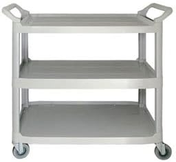 HEAVY DUTY RESTAURANT BUS CART LIGHT GREY