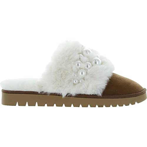 INC Womens Ilene Pearl Faux Fur Slide Slippers2