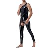 Cexiakong Männer Latex Overall für Herren in Latex mit Reißverschluss, Dessous Männer Jumpsuit Party Clubwear Latex ähnliches Herren Catsuit Lack Leder Overall overalls #5