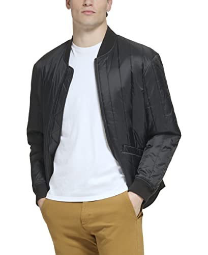 Image of DOCKERS Men's Channel Quilted Open Bottom Bomber Jacket