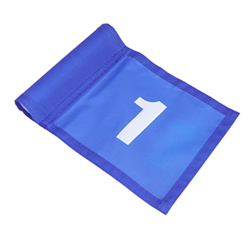 LIOOBO Blue Golf Flag Set 2pcs Felt Training Flags Poles for Yard and Putting Green Practice