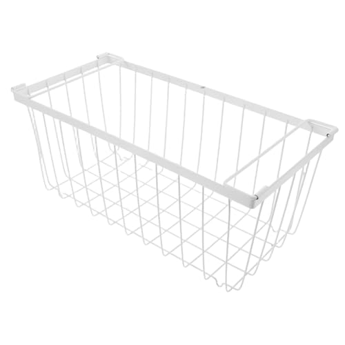 Gatuida Cesta Colgante De Congelador Congelador Compartimientos De Almacenaje Refrigerador Cestas Organizadoras De Nevera Cestas De Almacenamiento Del Gabinete Blanco Acero Carbono