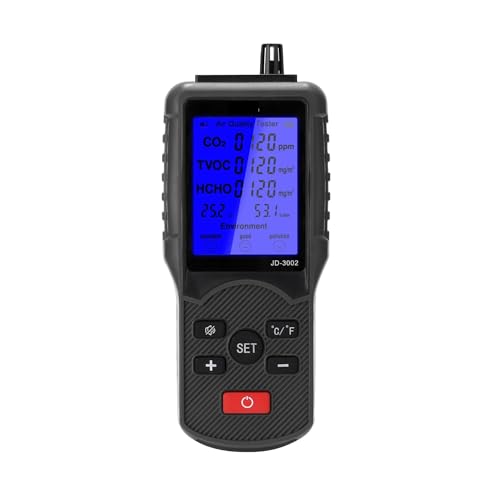 Detector de Gas, Probador de Calidad del Aire, medidor de CO2, analizador de Gases, Sensor de CO2, medición de Temperatura y Humedad.