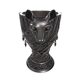 Vase gothique en résine noire mate en forme de chat égyptien, support...