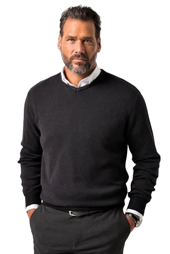 JP 1880 Suéter Punto Fino CashmereTouch, Cuello en V Antracita L 820721110-L